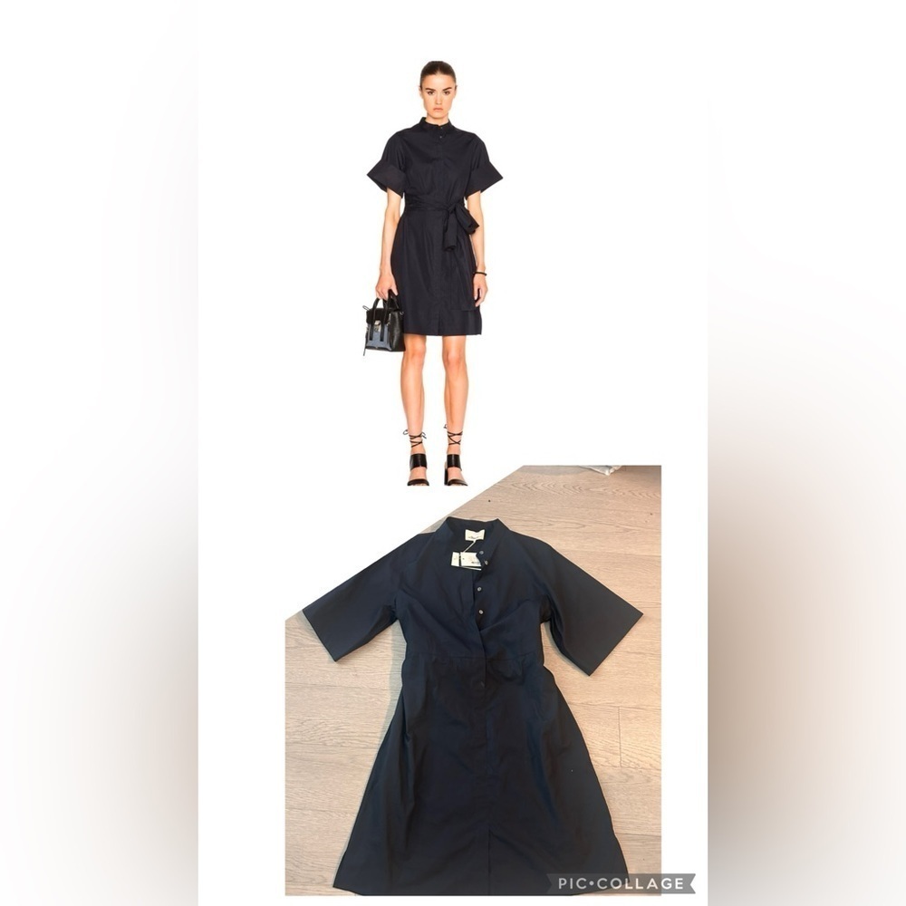 Phillip Lim 3.1 Wide Short Sleeve Dress with Tie Knot Size 10 NWT Retails $450